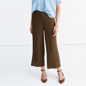 MADEWELL Bryant Wide Leg Pant Olive Green - M